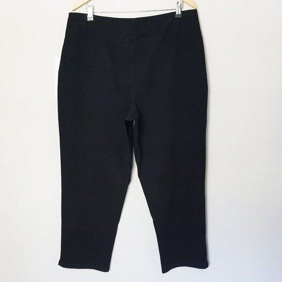 NEW Women With Control Tall Prime Stretch Denim Crop Pants Black Size XLT $63 - Picture 4 of 15
